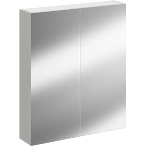 WHOLESALE DOMESTIC Napoli Gloss Grey Pearl 600mm Wall Mounted Mirrored Cabinet - Gloss Grey Pearl