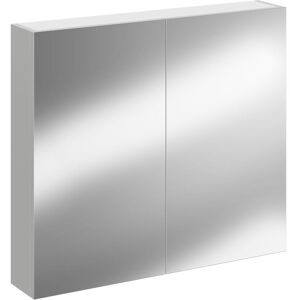 WHOLESALE DOMESTIC Napoli Gloss Grey Pearl 800mm Wall Mounted Mirrored Cabinet - Gloss Grey Pearl