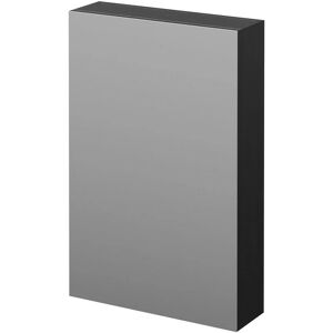 Nero Oak 500mm Wall Mounted Mirrored Cabinet - Black - Napoli