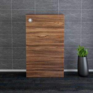 NRG - 500mm Walnut Toilet Cabinet Back To Wall wc Unit Bathroom Furniture