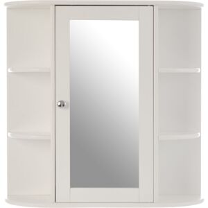 Premier Housewares - 6 Shelves / Mirrored Door Bathroom Cabinet