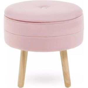 Ivy Pink Velvet Stool - Premier Housewares