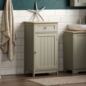 Home Discount - Priano 1 Drawer 1 Door Freestanding Cabinet Bathroom Storage Cupboard, Grey