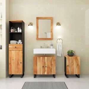 4 Piece Bathroom Furniture Set Solid Wood Acacia - Royalton