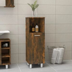 Bathroom Cabinet Smoked Oak 30x30x95 cm Engineered Wood - Royalton