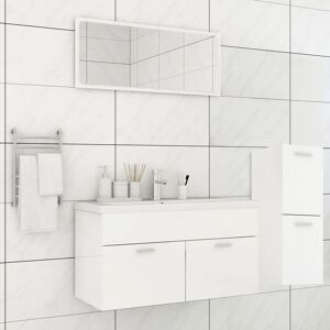 Royalton - Bathroom Furniture Set High Gloss White Engineered Wood