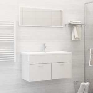 Royalton - Bathroom Furniture Set High Gloss White Engineered Wood