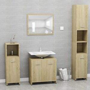 Bathroom Furniture Set Sonoma Oak Engineered Wood - Royalton