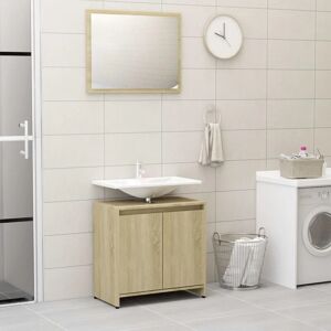 Bathroom Furniture Set Sonoma Oak Engineered Wood - Royalton