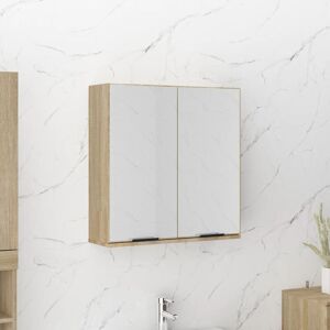 Bathroom Mirror Cabinet Sonoma Oak 64x20x67 cm - Royalton