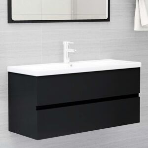 Sink Cabinet Black 100x38.5x45 cm Engineered Wood - Royalton