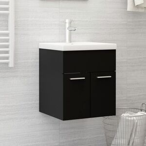 Sink Cabinet Black 41x38.5x46 cm Engineered Wood - Royalton