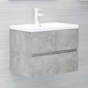 Sink Cabinet Concrete Grey 60x38.5x45 cm Engineered Wood - Royalton