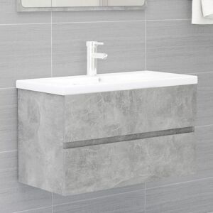 Sink Cabinet Concrete Grey 80x38.5x45 cm Engineered Wood - Royalton