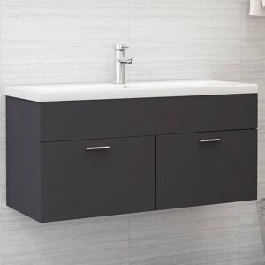 Royalton - Sink Cabinet Grey 100x38.5x46 cm Engineered Wood