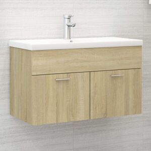 Royalton - Sink Cabinet Sonoma Oak 80x38.5x46 cm Engineered Wood