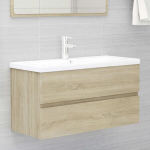 Royalton - Sink Cabinet Sonoma Oak 90x38.5x45 cm Engineered Wood