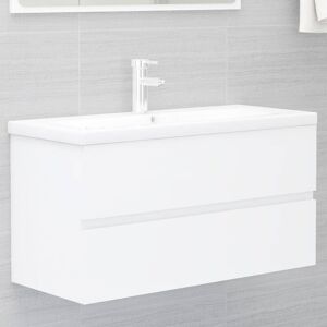 Sink Cabinet White 90x38.5x45 cm Engineered Wood - Royalton