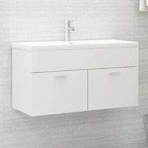 Royalton Sink Cabinet White 90x38.5x46 cm Engineered Wood