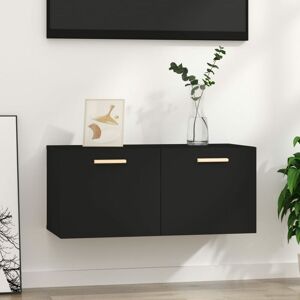 Wall Cabinet Black 80x35x36.5 cm Engineered Wood - Royalton