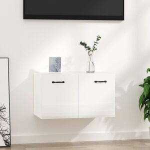 Wall Cabinet High Gloss White 80x35x36.5 cm Engineered Wood - Royalton