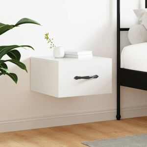 Royalton Wall-mounted Bedside Cabinet High Gloss White 35x35x20 cm