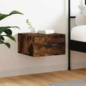 Wall-mounted Bedside Cabinet Smoked Oak 35x35x20 cm - Royalton