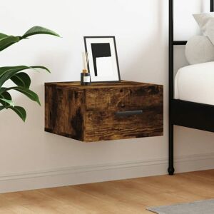 Wall-mounted Bedside Cabinet Smoked Oak 35x35x20 cm - Royalton