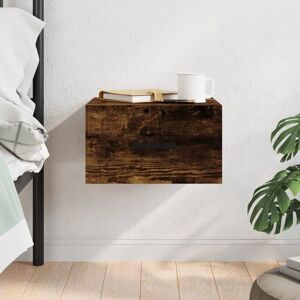 Wall-mounted Bedside Cabinet Smoked Oak 35x35x20 cm - Royalton