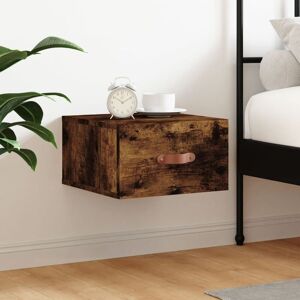 Wall-mounted Bedside Cabinet Smoked Oak 35x35x20 cm - Royalton