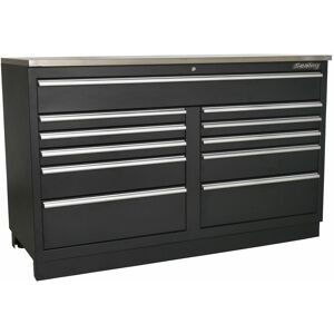 Sealey Modular Floor Cabinet 11 Drawer 1550mm Heavy-Duty APMS04