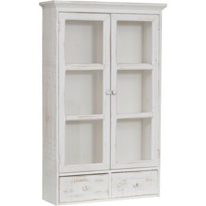 BISCOTTINI Living room wall display cabinet Wooden display cabinet with 3 shelves White suspended bathroom cabinet Kitchen wall locker