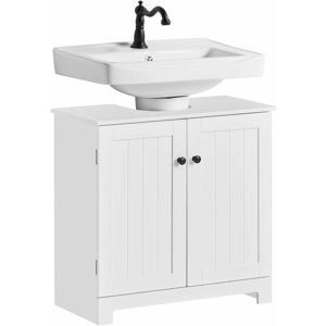 SoBuy Bathroom Vanity Unit Bathroom Storage Cabinet with 2 Doors,BZR18-II-W