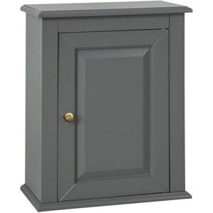 Wood Wall Mounted Bathroom Storage Cabinet with Door Grey FRG203-DG - Sobuy