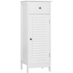 Tall Bathroom Storage Cabinet Bathroom Floor Cabinet,32x30x87cm, White - white - Yaheetech