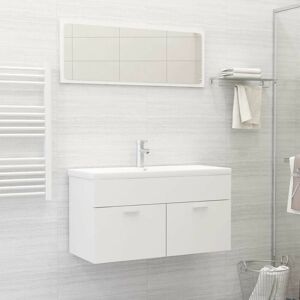 Sweiko - Bathroom Furniture Set White Chipboard FF3070883UK