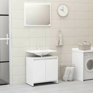 Sweiko - Bathroom Furniture Set White Chipboard FF802651UK