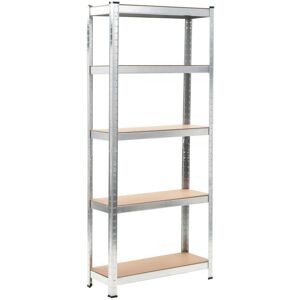 Sweiko - Storage Shelf Silver 75x30x172 cm Steel and mdf VDTD05917