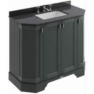 BC DESIGNS Traditional Bathroom Vanity Unit Furniture Storage Cabinet Marble Sink Green - Grey