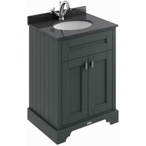 BC DESIGNS Traditional Bathroom Vanity Unit Furniture Storage Cabinet Marble Sink Grey - Grey