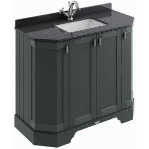 BC DESIGNS Traditional Bathroom Vanity Unit Furniture Storage Cabinet Marble Sink Grey - Grey