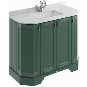 BC DESIGNS Traditional Bathroom Vanity Unit Furniture Storage Cabinet Marble Sink Grey - Green