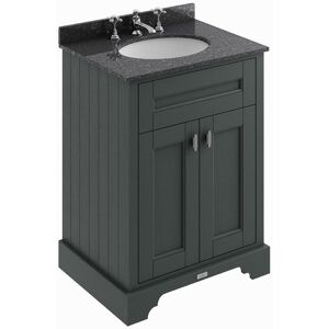 BC DESIGNS Traditional Bathroom Vanity Unit Furniture Storage Cabinet Marble Sink Grey - Grey