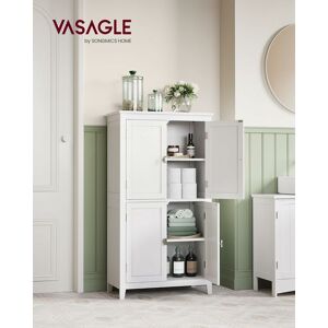 Songmics - vasagle Bathroom Cabinet, Bathroom Storage Unit, Kitchen Cabinet, Freestanding Cabinet with 4 Doors, Adjustable Shelves, 30 x 60 x 110 cm,