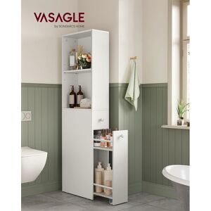 SONGMICS Vasagle Tall Bathroom Cabinet, Slim Bathroom Storage Cabinet, Freestanding Narrow Storage Unit with Drawers and Adjustable Shelf, for Small Spaces,