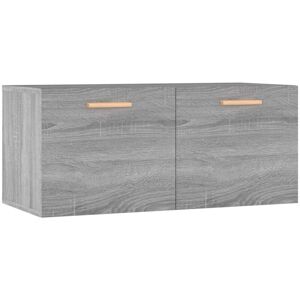 Wall Cabinet Grey Sonoma 80x35x36.5 cm Engineered Wood Vidaxl Grey