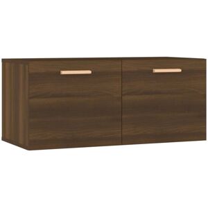 Wall Cabinet Brown Oak 80x35x36.5 cm Engineered Wood vidaXL - Brown