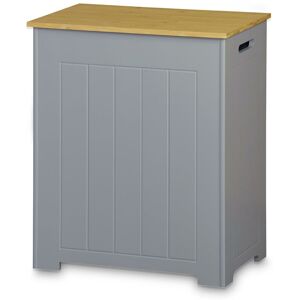 ASAB Laundry Storage - Grey with Bamboo Top