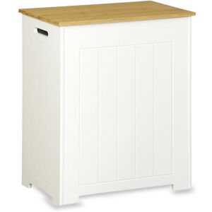 ASAB Laundry Storage - White with Bamboo Top