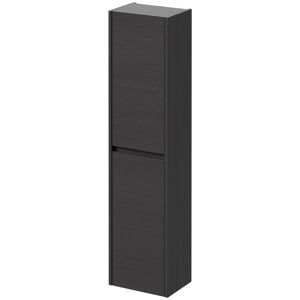 Montego Graphite Grey 350mm x 1400mm Wall Mounted Tall Storage Unit with 2 Doors - Graphite Grey - Wholesale Domestic